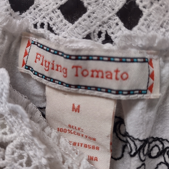 Flying Tomato Mexican cotton top sz M - Picture 3 of 6